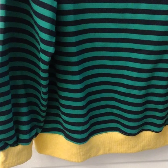 Anrabes Oversized Striped Sweatshirt Color Block, Size M - Picture 3 of 9